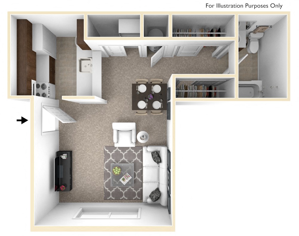 Studio/Torenia Floor Plan at Brook Pines, South Carolina, 29210